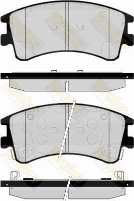 Brake Engineering PA1537 - Bremžu uzliku kompl., Disku bremzes ps1.lv