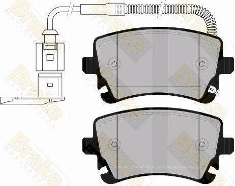 Brake Engineering PA1571 - Bremžu uzliku kompl., Disku bremzes ps1.lv