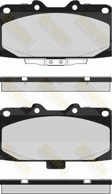 Brake Engineering PA1694 - Bremžu uzliku kompl., Disku bremzes ps1.lv