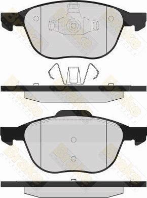 Brake Engineering PA1627 - Bremžu uzliku kompl., Disku bremzes ps1.lv