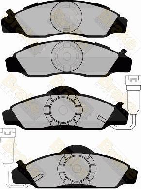 Brake Engineering PA1158 - Bremžu uzliku kompl., Disku bremzes ps1.lv