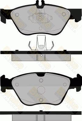 Brake Engineering PA1105 - Bremžu uzliku kompl., Disku bremzes ps1.lv