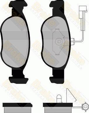 Brake Engineering PA1100 - Bremžu uzliku kompl., Disku bremzes ps1.lv