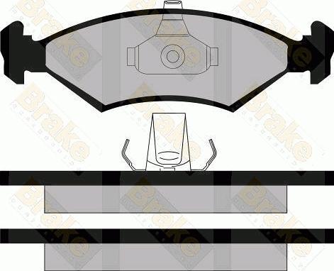 Brake Engineering PA1126 - Bremžu uzliku kompl., Disku bremzes ps1.lv