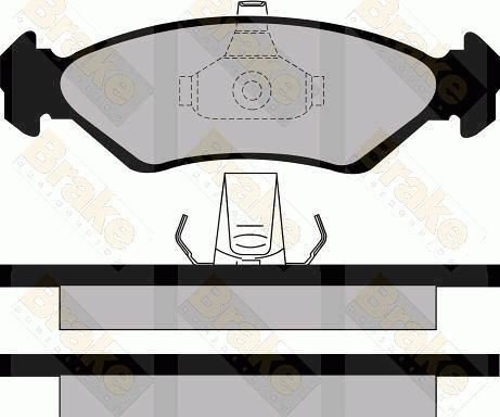 Brake Engineering PA1127 - Bremžu uzliku kompl., Disku bremzes ps1.lv