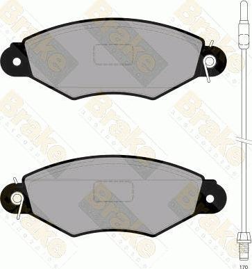 Brake Engineering PA1822 - Bremžu uzliku kompl., Disku bremzes ps1.lv