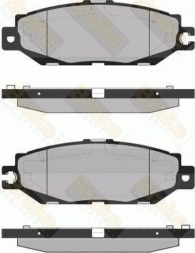 Brake Engineering PA1360 - Bremžu uzliku kompl., Disku bremzes ps1.lv