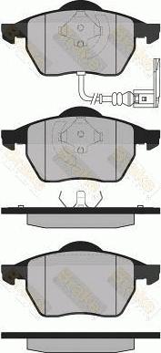 Brake Engineering PA1305 - Bremžu uzliku kompl., Disku bremzes ps1.lv