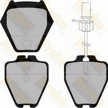 Brake Engineering PA1329 - Bremžu uzliku kompl., Disku bremzes ps1.lv