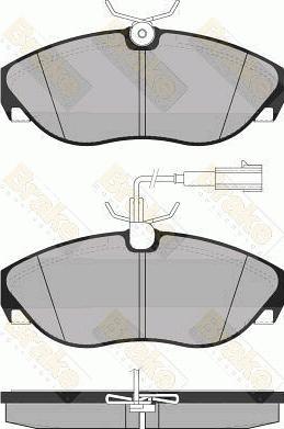 Brake Engineering PA1287 - Bremžu uzliku kompl., Disku bremzes ps1.lv