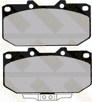 Brake Engineering PA1230 - Bremžu uzliku kompl., Disku bremzes ps1.lv