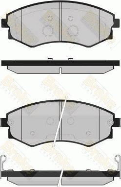 Brake Engineering PA1726 - Bremžu uzliku kompl., Disku bremzes ps1.lv