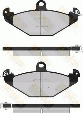 Brake Engineering PA814 - Bremžu uzliku kompl., Disku bremzes ps1.lv