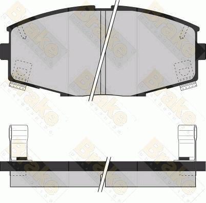 Japanparts JP-A245 - Bremžu uzliku kompl., Disku bremzes ps1.lv