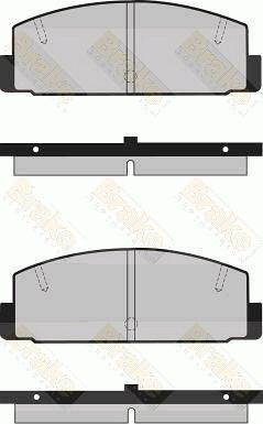 Brake Engineering PA367 - Bremžu uzliku kompl., Disku bremzes ps1.lv