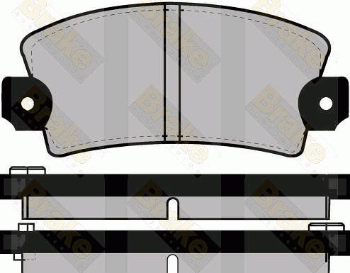 Brake Engineering PA228 - Bremžu uzliku kompl., Disku bremzes ps1.lv