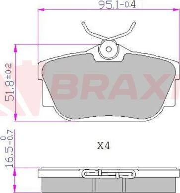 Braxis AA0608 - Bremžu uzliku kompl., Disku bremzes ps1.lv