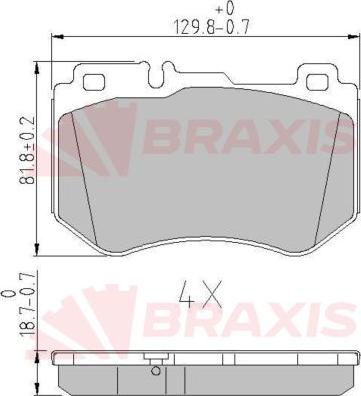 Braxis AA0626 - Bremžu uzliku kompl., Disku bremzes ps1.lv