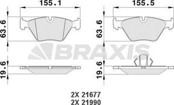 Braxis AA0084 - Bremžu uzliku kompl., Disku bremzes ps1.lv