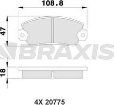 Braxis AA0030 - Bremžu uzliku kompl., Disku bremzes ps1.lv