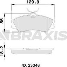 Braxis AA0033 - Bremžu uzliku kompl., Disku bremzes ps1.lv