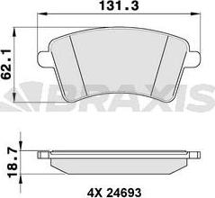 TRUPART DP41900RS - Bremžu uzliku kompl., Disku bremzes ps1.lv