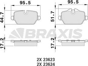 Braxis AA0133 - Bremžu uzliku kompl., Disku bremzes ps1.lv