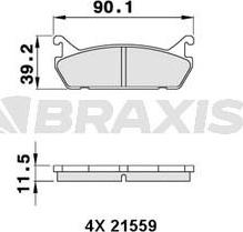 Braxis AA0296 - Bremžu uzliku kompl., Disku bremzes ps1.lv