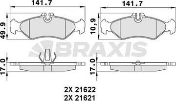 Braxis AA0253 - Bremžu uzliku kompl., Disku bremzes ps1.lv