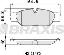 Braxis AA0217 - Bremžu uzliku kompl., Disku bremzes ps1.lv