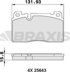 Braxis AA0286 - Bremžu uzliku kompl., Disku bremzes ps1.lv