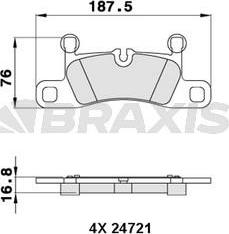 Braxis AA0283 - Bremžu uzliku kompl., Disku bremzes ps1.lv