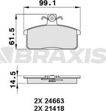 Braxis AA0276 - Bremžu uzliku kompl., Disku bremzes ps1.lv