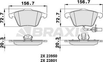 Braxis AB0087 - Bremžu uzliku kompl., Disku bremzes ps1.lv