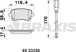 Braxis AB0159 - Bremžu uzliku kompl., Disku bremzes ps1.lv