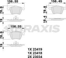 Braxis AB0118 - Bremžu uzliku kompl., Disku bremzes ps1.lv