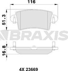 Braxis AB0113 - Bremžu uzliku kompl., Disku bremzes ps1.lv