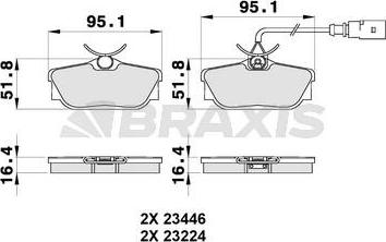 Braxis AB0184 - Bremžu uzliku kompl., Disku bremzes ps1.lv