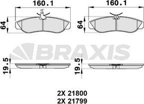 Braxis AB0183 - Bremžu uzliku kompl., Disku bremzes ps1.lv