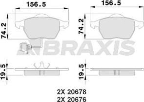 Braxis AB0208 - Bremžu uzliku kompl., Disku bremzes ps1.lv