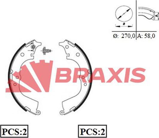 Braxis AC0055 - Bremžu loku komplekts ps1.lv