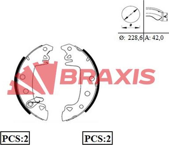 Braxis AC0001 - Bremžu loku komplekts ps1.lv