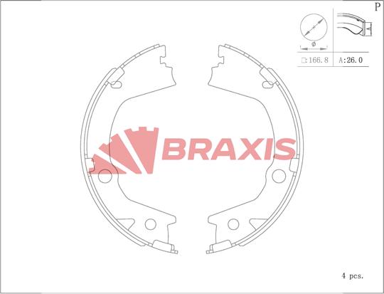 Braxis AC0174 - Bremžu loku kompl., Stāvbremze ps1.lv