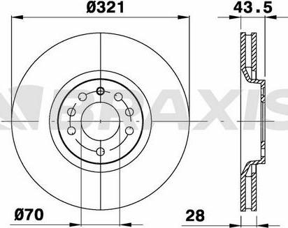 BENDIX 522027 - Bremžu diski ps1.lv