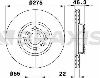 Ashuki 0990-3612 - Bremžu diski ps1.lv