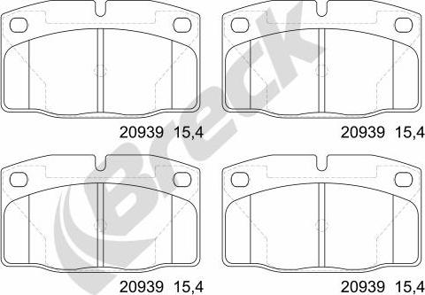 Breck 20939 00 702 00 - Bremžu uzliku kompl., Disku bremzes ps1.lv