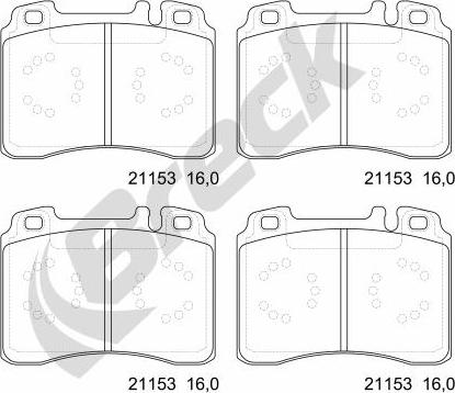 Breck 21153 00 701 20 - Bremžu uzliku kompl., Disku bremzes ps1.lv