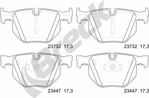 Breck 23447 00 554 10 - Bremžu uzliku kompl., Disku bremzes ps1.lv