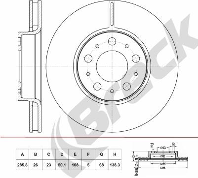 Brake Engineering 956025 - Bremžu diski ps1.lv