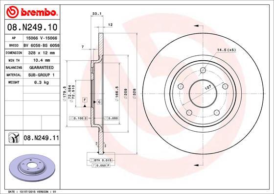 BOSCH 0 986 479 E57 - Bremžu diski ps1.lv